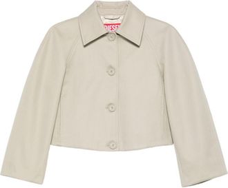 Diesel Cropped Boxy Jacket With Pointed Collar