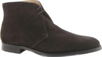 Crockett & Jones Donker Eiken Suede City Sole Veterschoenen - Heren - Veterschoenen - Bruin - 40 1/2 EU - Leer - Schoenen