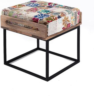 Oresteluchetta Puf/Tavolino YANTRA WHITE PARCHE