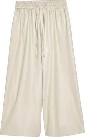 Max Mara Wide Broeken - Dames - Wijde Broeken - Beige - L - Broeken