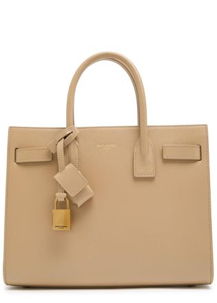 Saint Laurent Sac De Jour Leather top Handle bag - Beige - One Size