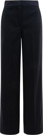 Max Mara Orche High Waist Straight-Leg Broeken - Dames - Broeken - Zwart - Maat: S Katoen