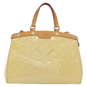 Louis Vuitton Brea Handbag Monogram Vernis Yellow Patent_Leather Handbag (Pre-Owned)