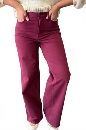 Judy Blue High Waist Tummy Control Retro Wide Jeans In Boysenberry