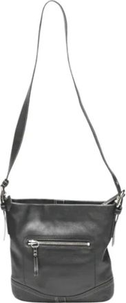 Coach Pre-owned Cross Body Bags, female, Black, Size: ONE SIZE Pre-owned Leather Shoulder Bag