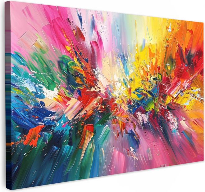 MuchoWow © Bild auf Leinwand Klein 30x20 cm Mini Schlafzimmer Bilder Badezimmer Wand Deko Wohnzimmer Modern Wanddeko Bilderwand Geschenk Bunt - Farbe - Farbenf ab 42,99 €