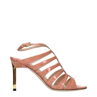 Tom Ford Mujers Sandalias Piel Rosa/Tierra