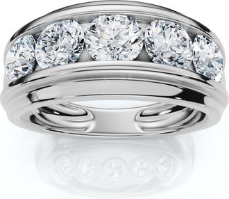 Pompeii3 Mens 2Ct Diamond Accented Wedding Anniversary Ring 14k Gold Lab Grown FG/VS