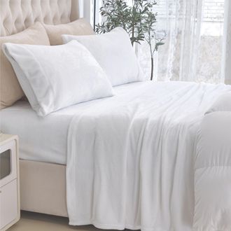Elegant Comfort 4-Piece Velvet Plush Flannel Sheet Set