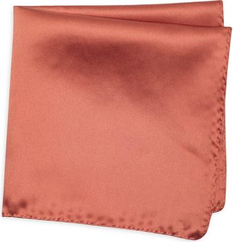 ConStruct Solid Satin Pocket Square in Amber at Nordstrom Rack