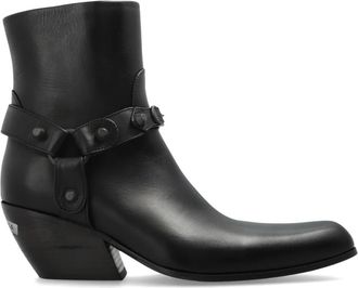Balenciaga Cowboy Boots, female, Black, Size: 11 US Memphis Bootie With Harness