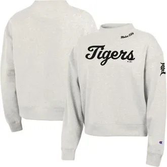 Champion Womens Champion Stone Detroit Tigers Triumph Tri-Blend Sweatshirt at Nordstrom, Size X-Large