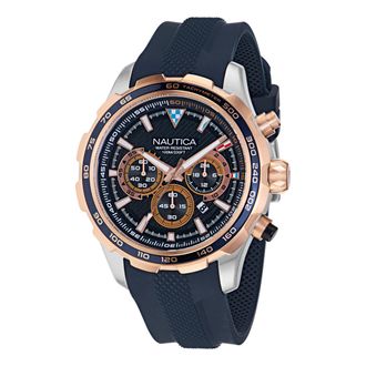 Nautica Mens Nst Silicone Chronograph Watch