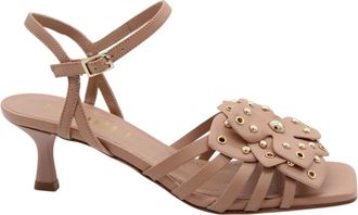 Gianmarco F. Tibor - Dames - Sandalen met hakken - Bruin - 38 EU - Schoenen