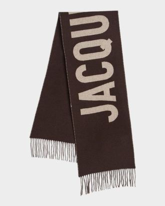 Jacquemus Jacquard Logo Wool Scarf