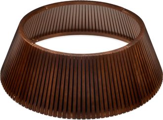 Best Choice Products 42in Christmas Tree Collar, Solid Wood Slatted Tree Skirt Holiday Accessory for Home