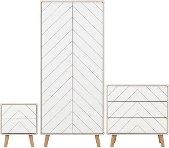 Seconique Seconique - Dixie Trio - L47 x W80 x H182.5 cm - Dusty Grey/White