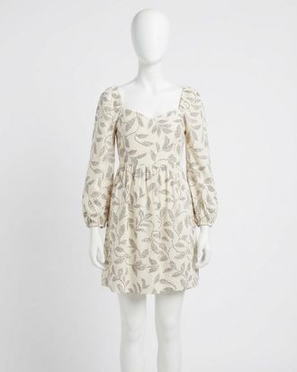 Z Supply Honor Vine Mini Dress In Sandstone