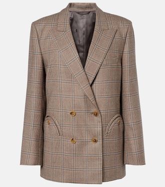 Blaz&eacute; Milano Blaz&eacute; Milano Everynight checked double-breasted wool blazer
