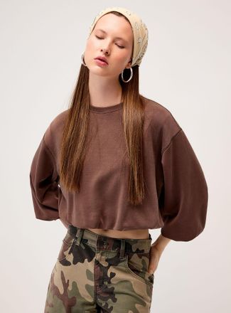 Twik Womens Neoprene effect puff sweatshirt