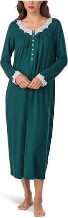 Eileen West Sweater Knit 50 Ballet Long Sleeve Nightgown Womens Clothing Hunter : MD, Polyester/Spandex