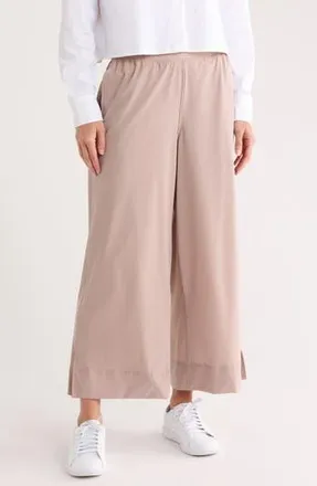 90 Degree by Reflex Dana High Waist Crop Wide Leg Pants in Light Oak Brown at Nordstrom Rack, Size X-Large