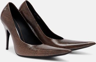 Acne Studios Bonnie embossed leather pumps