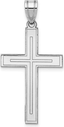 Diamond2Deal 14k White Gold Cross Pendant