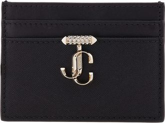 Jimmy Choo London JC Emblem Leather Card Holder