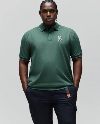 Psycho Bunny Big And Tall Tate Bunny Pique Polo 304 GARDEN TOPIARY / 2XLT