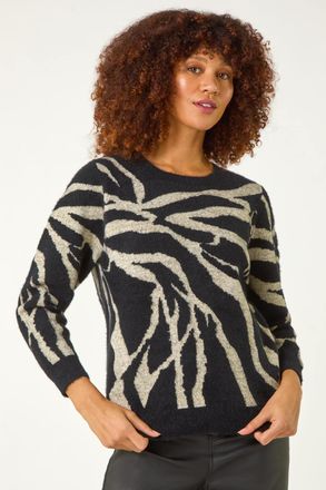 Roman Animal Print Knitted Jumper