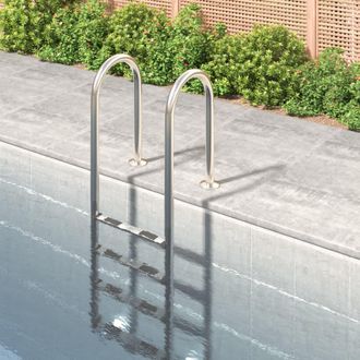vidaXL Escalera Para Piscina Acero Inoxidable 304 54x38x184,5 Cm Vidaxl