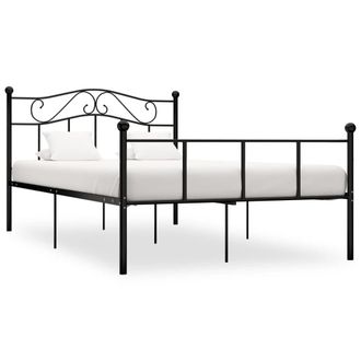 Berkfield Home Bed Frame Black Metal 120x200 cm | Size: Small Double