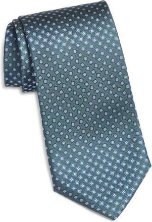 Jack Victor Geometric Silk Tie in Green at Nordstrom Rack