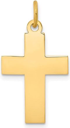 Diamond2Deal 14k Yellow Gold Polished Cross Pendant