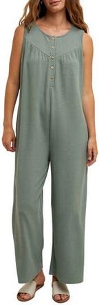 Wishlist Rib Knit Wide Leg Jumpsuit in Pistachio at Nordstrom Rack, Size Medium