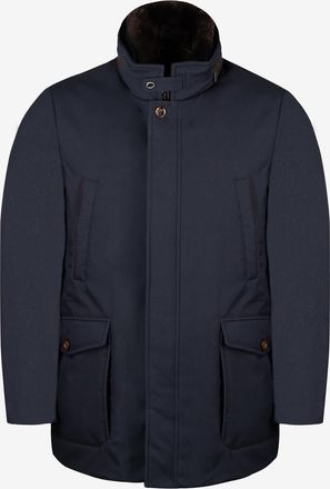 Moorer Halblange Stehkragenparka aus Leinen Drive