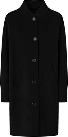 Pinko Elegante Wollen Jas Aw 25 - Dames - Mantel - Zwart - XS - Wol - Jassen