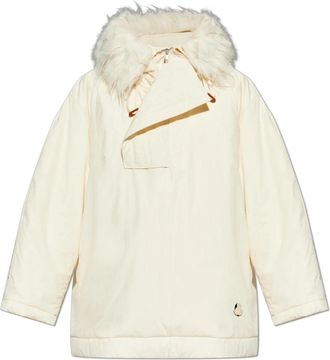 Moncler Oversized Down Jacket - unisex - Gewatteerde jassen - Beige - M - Katoen - Jassen