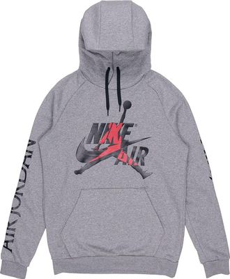 Nike Jordan Air Jordan Alphabet Logo Pullover Hooded Fleece Gray DH9505-091