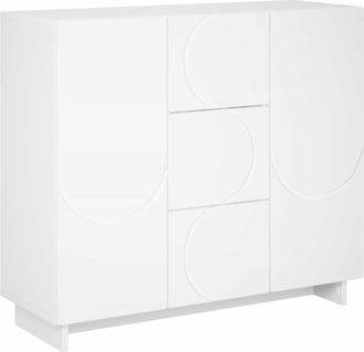 vidaXL Aparador Blanco 85,5 X 31 X 75 Cm Madera De Ingenier&iacute;a Vidaxl