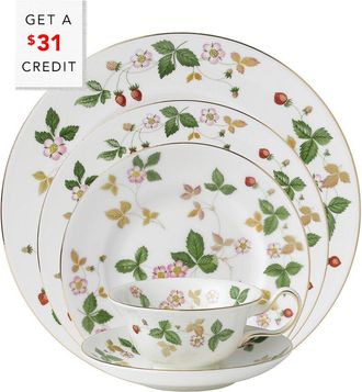 Wedgwood Wild Strawberry 5Pc Place Settingwith $31 Credit