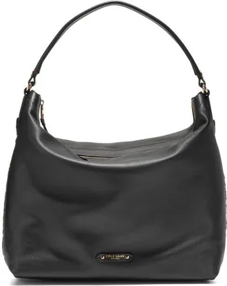 Cole Haan Isabella Leather Hobo Bag in Black at Nordstrom