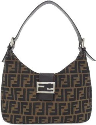 Fendi Pre-owned Canvas Shoulder Bag - Dames - Vintage Schoudertas - Bruin - ONE Size - Vintage