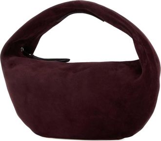 Khaite Womens Oliva Shoulder Bag Purple Suede