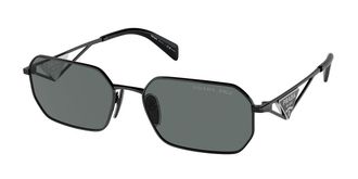 Prada PR A51S Polarized 1AB5Z1 Womens Sunglasses Black Size 58