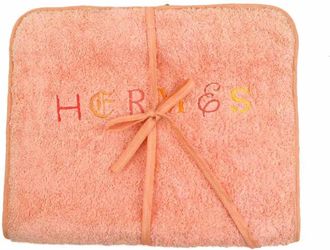 Hermès Orange Pile Fabric Pouch (Pre-Owned)