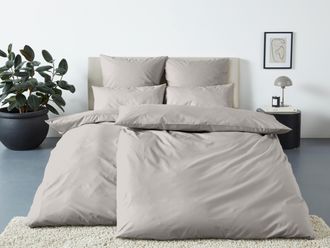 LeGer Home by Lena Gercke Bettwäsche »Anisa in Gr. 135x200, 155x220 cm oder 200x200« 2 tlg. Bettwäsche aus Baumwolle, unifarbene Bettwäsche mit Reissverschluss
