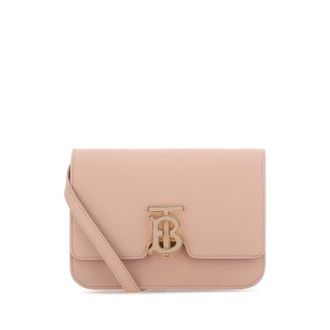 Burberry Pink Leather Small Tb Crossbody Bag