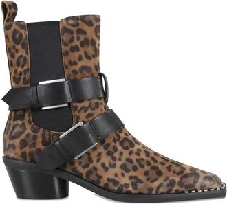 Ash ash heron belted western boots - women - Lamb Fur/Calf Leather/Rubber - 37 - Brown